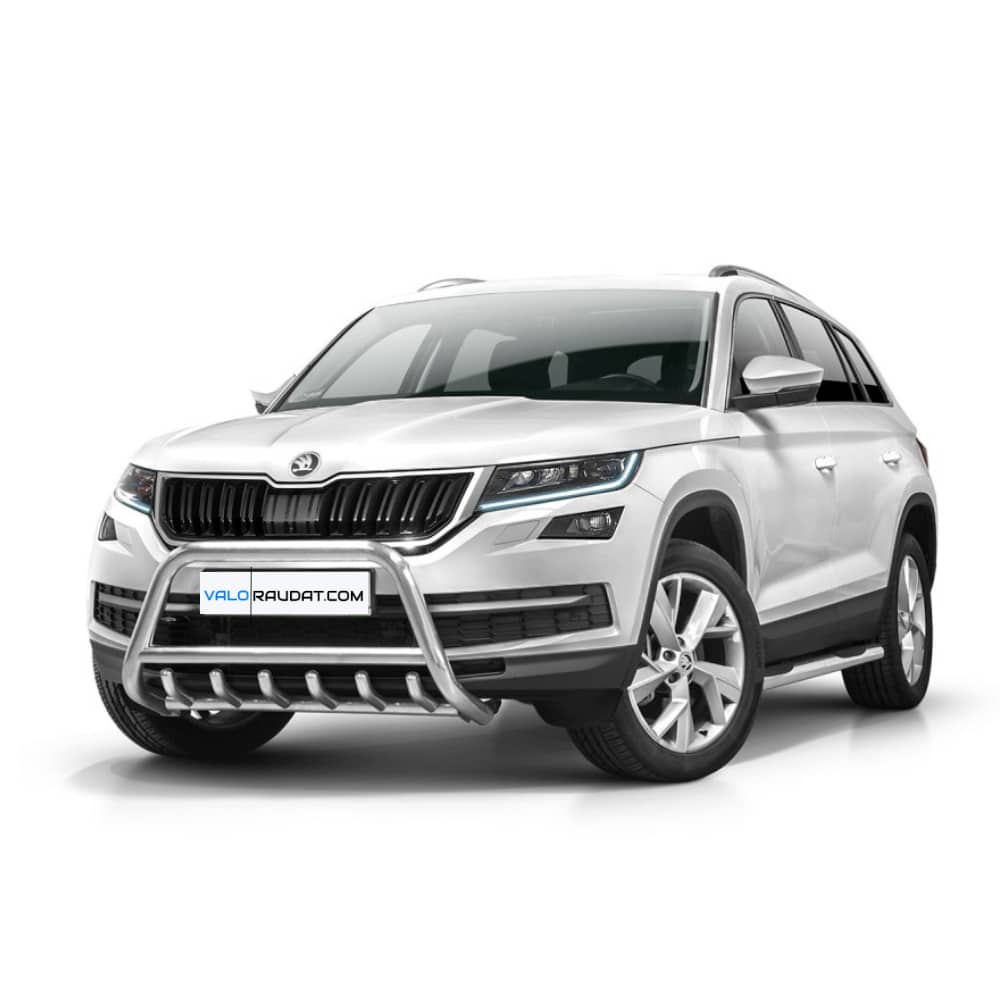 Skoda Kodiaq 2016 valorauta hampailla koristeputkilla www.Valoraudat.com