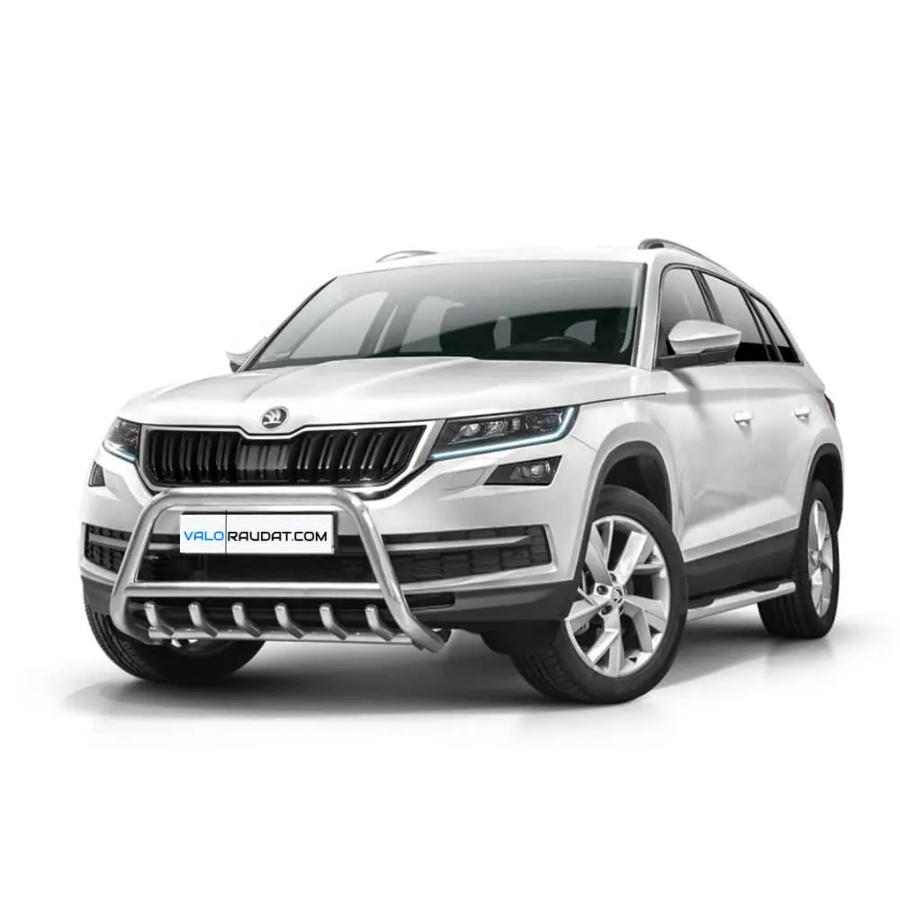 Skoda Kodiaq 2016 valorauta hampailla koristeputkilla www.Valoraudat.com