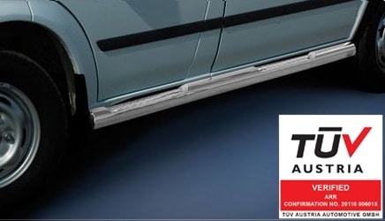 Ford Transit 2006-2012 terasest küljerauad astmetega 1 Ford Transit 2006-2012 terasest küljerauad astmetega