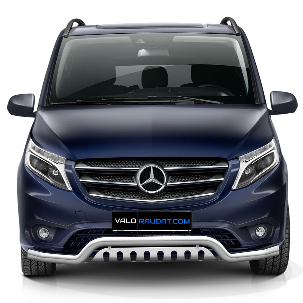 Mercedes Benz Vito 2020 etupuskurin suojarauta alleajosuojalla www.valoraudat.com