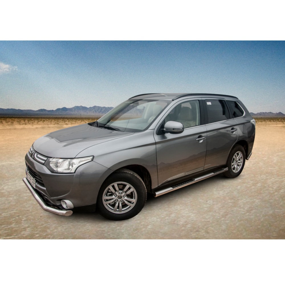 Mitsubishi Outlander 2012-2015 terasest küljerauad astmetega 1 Mitsubishi Outlander 2012-2015 terasest küljerauad astmetega