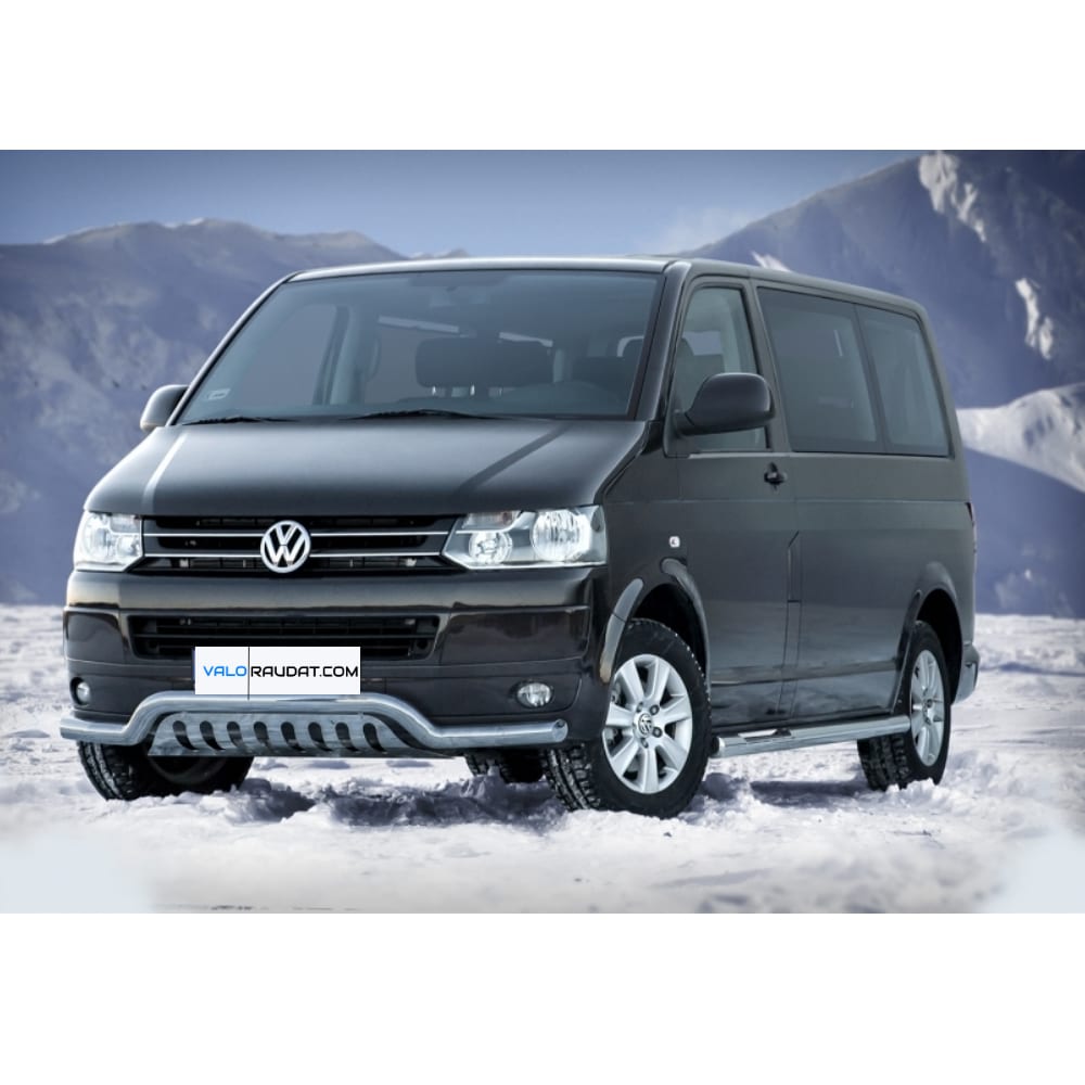 Volkswagen Transporter T5 2003-2015 esistange kaitseraud alla ajamise kaitsmega 1 Volkswagen Transporter T5 2003-2015 esistange kaitseraud alla ajamise kaitsmega