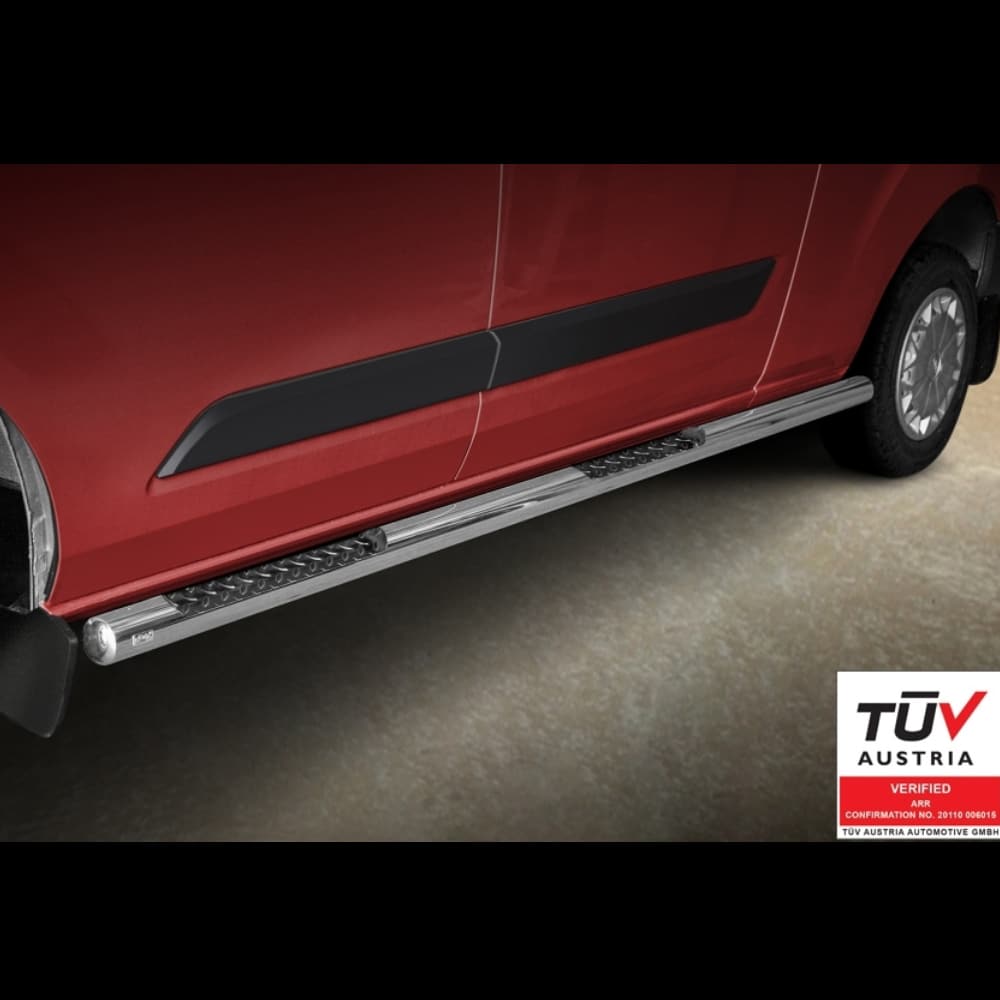 Ford Transit Custom 2012-2018 superbar küljerauad astmetega 1 Ford Transit Custom 2012-2018 superbar küljerauad astmetega