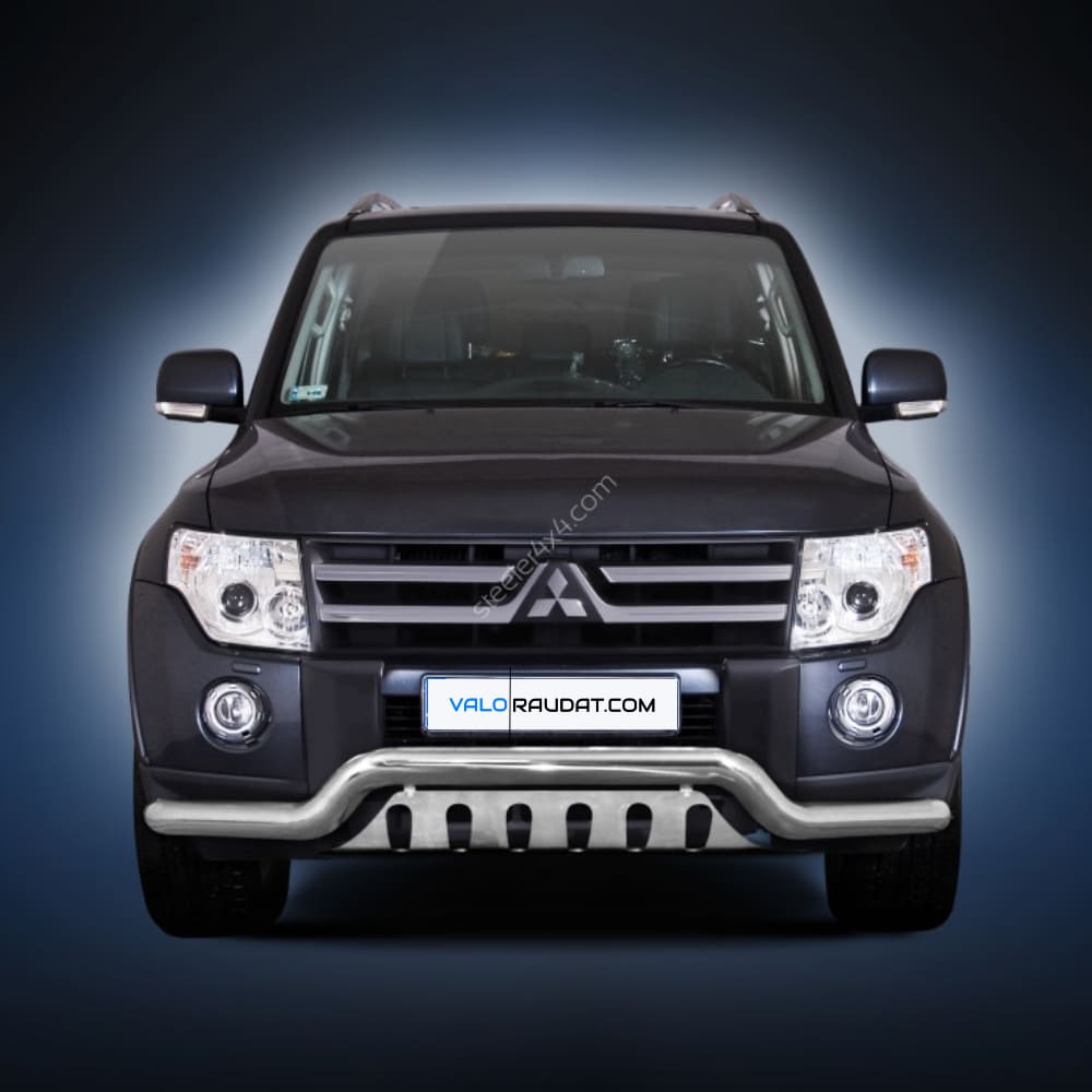 Mitsubishi Pajero 2007-2015 esistange kaitseraud alla ajamise kaitsmega 1 Mitsubishi Pajero 2007-2015 esistange kaitseraud alla ajamise kaitsmega