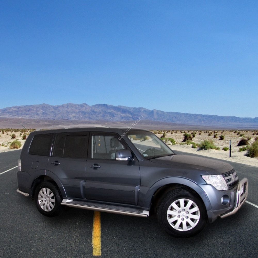 Mitsubishi Pajero 2007-2015 terasest astmelauad küljeraudadega 1 Mitsubishi Pajero 2007-2015 terasest astmelauad küljeraudadega