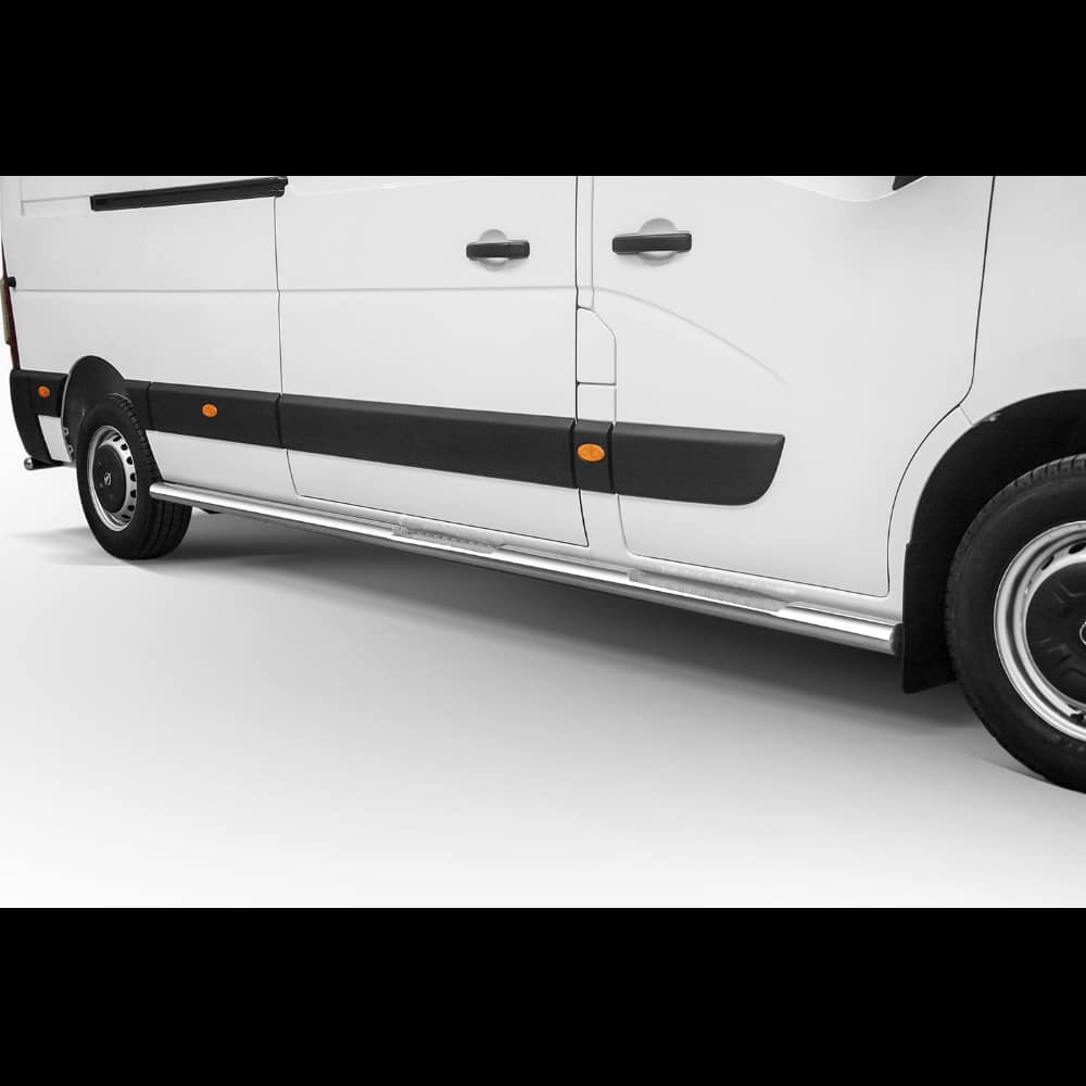 Opel Movano 2019< terasest küljerauad astmetega 1 Opel Movano 2019< terasest küljerauad astmetega