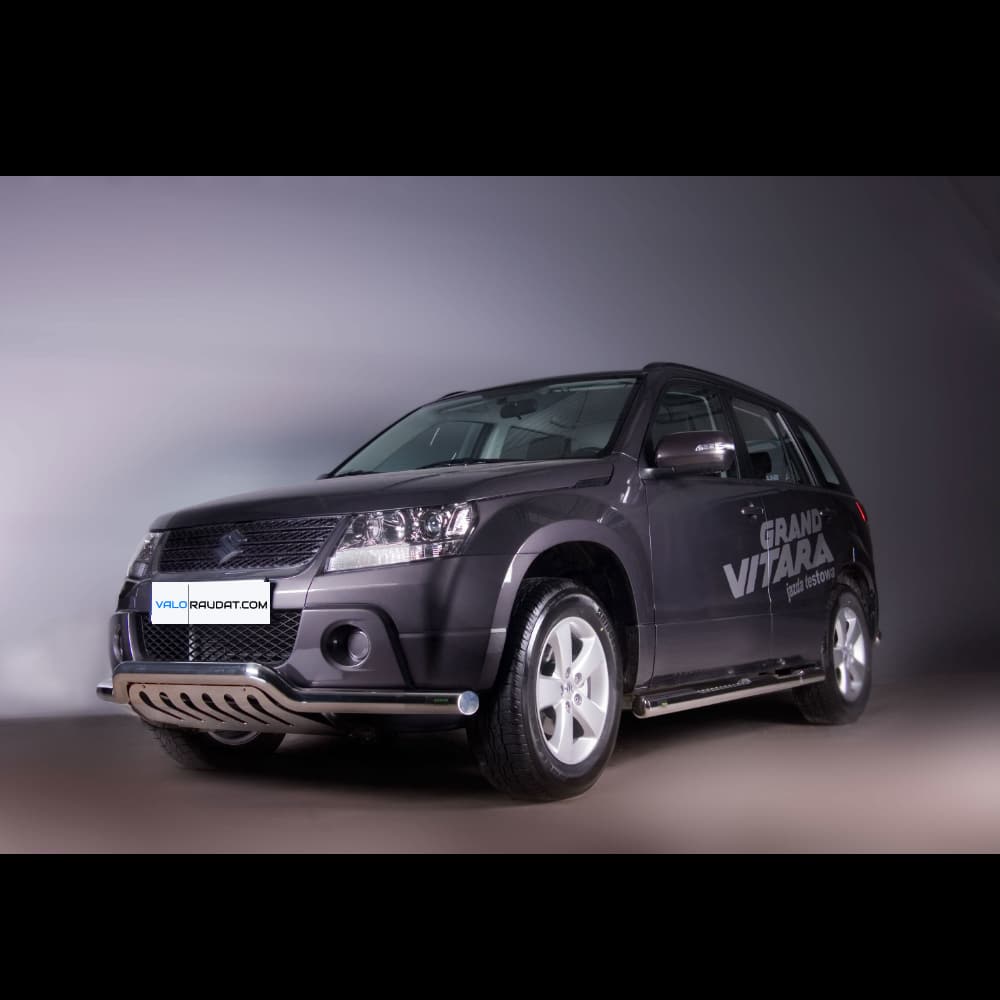 Suzuki Grand Vitara 2006-2014 esistange kaitseraud alla ajamise kaitsmega 1 Suzuki Grand Vitara 2006-2014 esistange kaitseraud alla ajamise kaitsmega